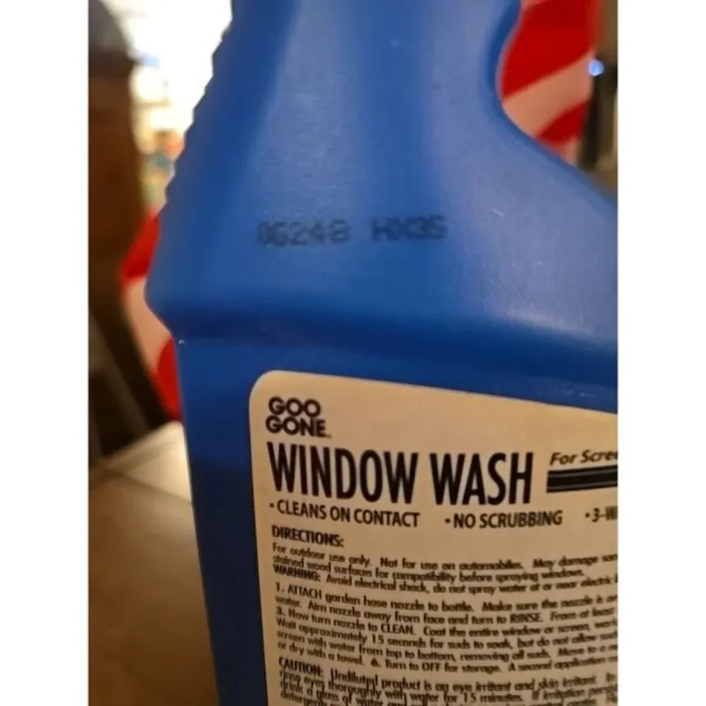 RARE Goo Gone Window Wash 32oz Vintage Hooks To Water‎ hose DISCONTINUED